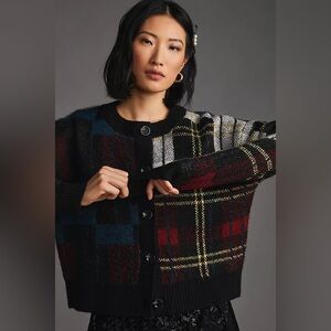 Anthropologie RD Style Plaid Cardigan, Women’s (L)